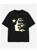 Flame Face Oversized Graphic Tee