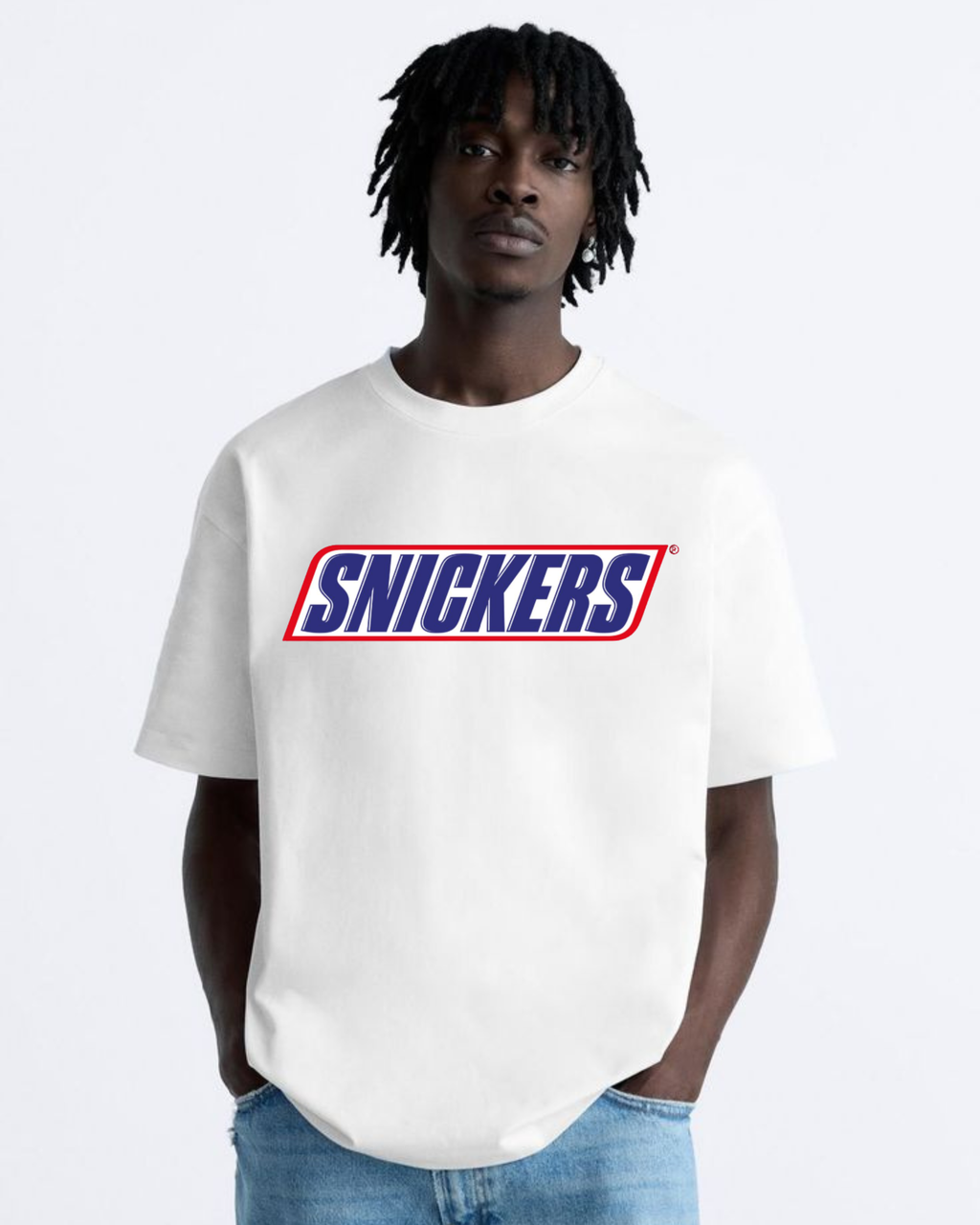 Snickers Style Oversized Graphic Tee