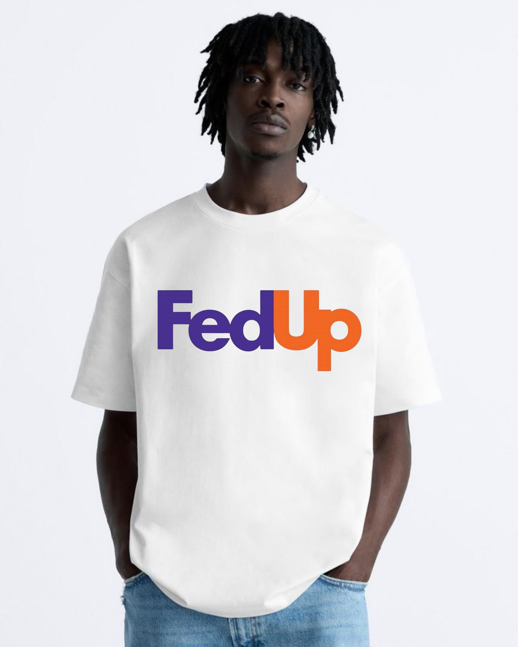 Fed Up Graphic Oversized Tee