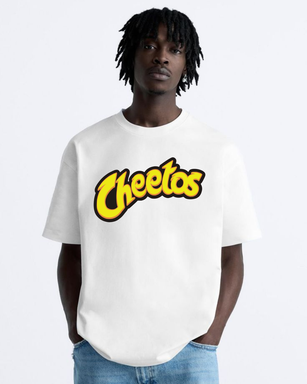 Cheetos Style Graphic Oversized Tee